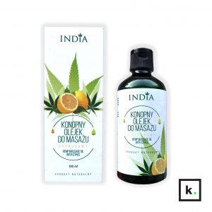 India Cosmetics olejek konopny do masażu cytrusowy – 100 ml